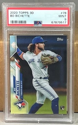 2020 TOPPS ON DEMAND 3D #78 BO BICHETTE PSA 9 MINT TORONTO BLUE JAYS ROOKIE - Image 1 of 2