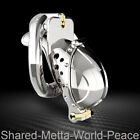 Neuf anneau métal ouvrable mâle capuchon à démontage rapide rabat design chasteté