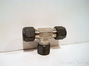 New Parker Stainless Steel 3/8" CPI Fractional Tube Union Fitting, 6-6-6 JBZ-SS - Picture 1 of 10