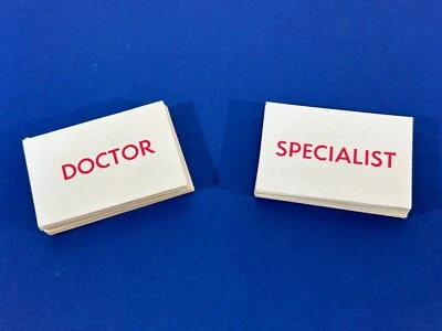 Operation Game 1965 Milton Bradley Replacement Doctor & Specialist Cards Foto 1 de 4
