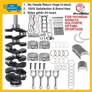 Engine Crankshaft Con Rod Bearing Piston Gasket Kit For 2.4L Hyundai Kia Sonata - Picture 1 of 24