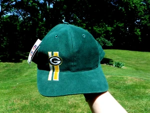 NWTS/VINTAGE 90'S GREEN BAY PACKERS LOGO 7 RACING STRIPE SNAP BACK NFL CAP HAT! - Picture 1 of 15