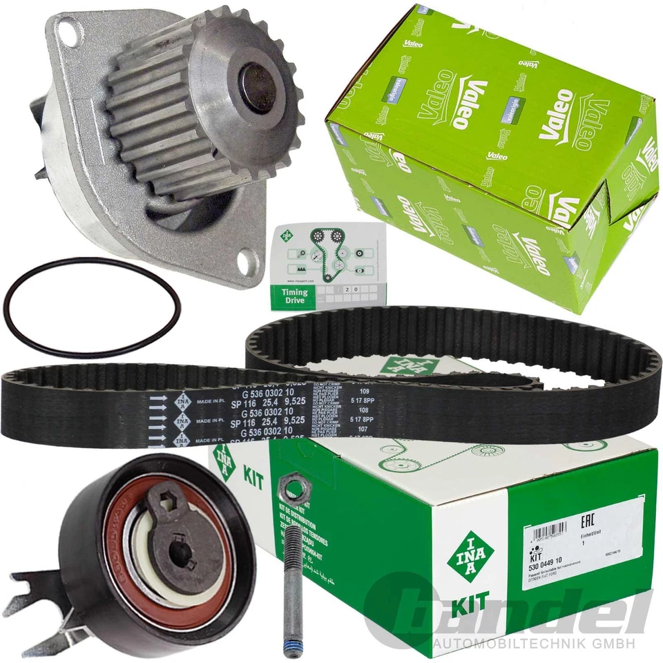 INA ZAHNRIEMEN SATZ + VALEO WAPU passend für CITROEN C2 C3 PEUGEOT 106 207 306 - Bild 1 von 1