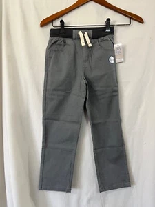 365 Kids From Garanimals Boys Size 6 Gray Cotton Blend Pants Drawstring NEW - Picture 1 of 3