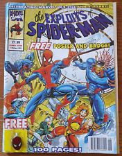 EXPLOITS OF SPIDER-MAN # 15 -UK Magazine Size Comic with FREE Badge (b) NOV 1993