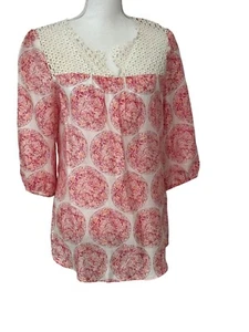 Calypso St Barth Target New Size Medium Pink Silk Tunic NWT - Picture 1 of 16