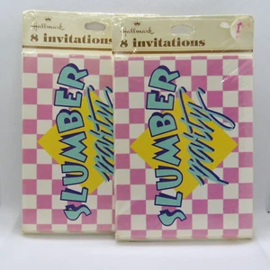 2 Packs Vintage Hallmark Slumber Party Invitations Sleep Over - Picture 1 of 15