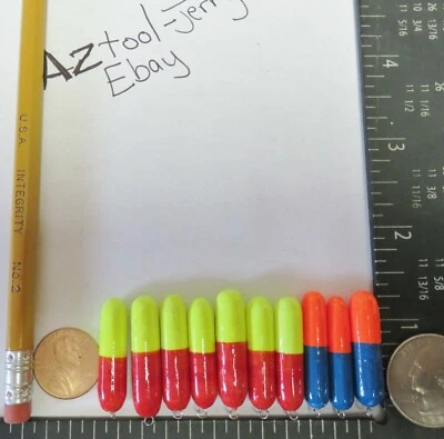 10 NEW WOOD SLIP FLOATS / BOBBERS PANFISH  ICE FISHING NO FREEZE UP ON LINE B18 - Image 1 of 4