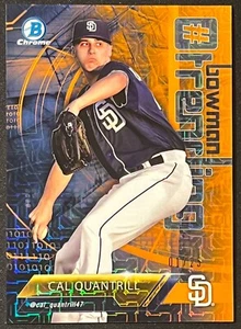 2018 BOWMAN CHROME CAL QUANTRILL #1/25 ORANGE MOJO REFRACTOR - Picture 1 of 2