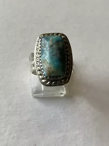 Turchese argento sterling Navajo ~ Anello - Taglia. 8 - Foto 1 di 4