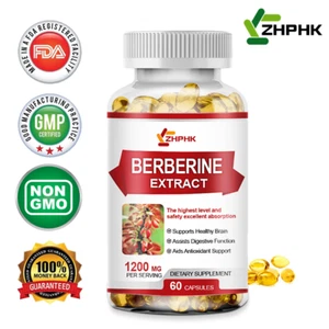 Berberine 1200mg -Blood Sugar Balance, Cholesterol Control, Heart Health Support - Picture 1 of 11