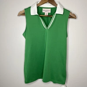 Tommy Bahama GOLF Womens Polo Shirt Small S Green Sleeveless - Picture 1 of 10