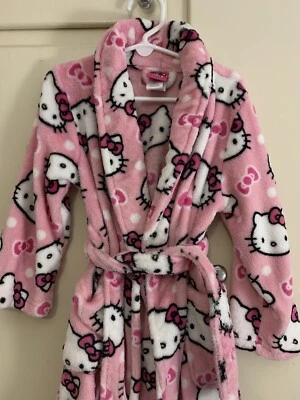 Bata de Hello Kitty súper suave para niñas talla 6 rosa Foto 1 de 4