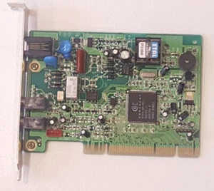 PCI slot card - Conexant - 56k data fax phone modem - 2x RJ-11 mic and speaker. - Picture 1 of 2
