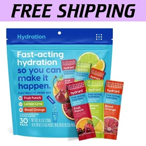 Electrolyte Powder Drink Mix - 30 Convenient Stick Packs for Optimal Hydration - Picture 1 of 9