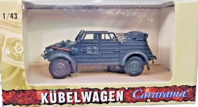 Kubelwagen militar vintage escala 1/43 azul fundido a presión por Cararama Foto 1 de 4