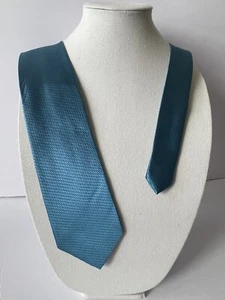 Clericci 100% Silk Teal Men’s Necktie - Picture 1 of 4