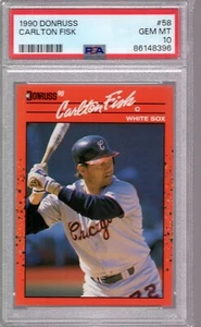 1990 Donruss CARLTON FISK White Sox HOF #58 PSA 10 - Picture 1 of 1