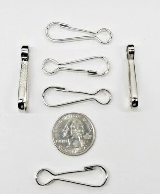 100 LARGE SILVER Spring Snap HOOKS 1-5/8" Long ~Lanyards/Crafts/Purses/Backpacks - Image 1 of 3