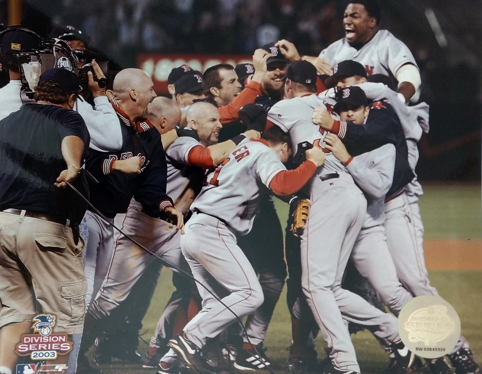 BOSTON RED SOX 2003 AMERICAN LEAGUE DIVISION SERIES Celebration 8X10 PHOTO - Image 1 of 1