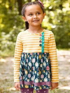 Sz 12 MATILDA JANE Wonderment Time For Fun Tunic Only Clocks Girls - Picture 1 of 9