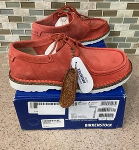 Birkenstock Delano Coral Womens EU 38 US 7 Mens 5US Narrow Fit Shoes New - Picture 1 of 9