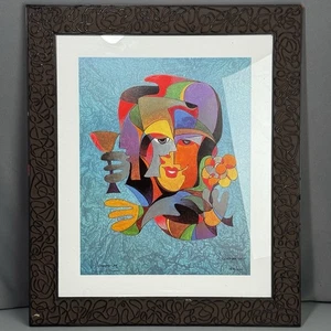 Anatole Krasnyansky Offset Lithographie Liebe liegt in der Luft signiert 383/500 gerahmt - Bild 1 von 23