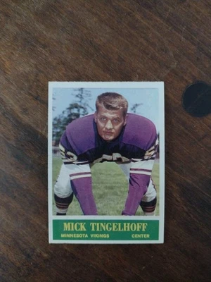 1964 PHILADELPHIA #110 MICK TINGELHOFF ROOKIE MINNESOTA VIKINGS HOF Exmt B - Image 1 of 4