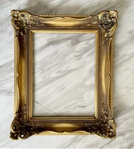 Vintage Chunky Baroque/Rococo Style Wood Gesso Gilded Frame Ornate Fits 16x12” - Picture 1 of 11