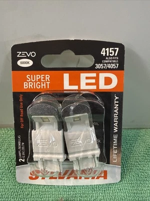 NEW Sylvania ZEVO LED Light 4157 White 6000K Two Bulbs Also Fits 3057/4057 - Image 1 of 4