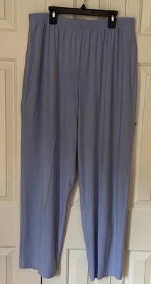 Pantalones Maggie Sweet para mujer talla grande Petite azul claro elástico cintura elástica Foto 1 de 4
