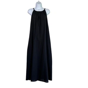 Jenni Kayne Drift Dress Maxi Black Pockets Seersucker Womens XXL Sundress Flowy - Picture 1 of 5