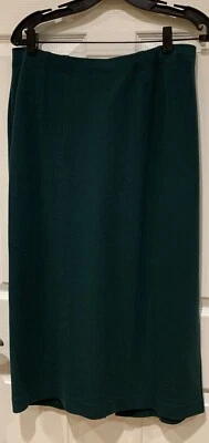 NWT Eileen Fisher Pine Green High Waisted C/L Tencel Ponte Skirt $218 M - Image 1 of 4