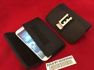 SCHWARZ HORIZONTAL ROBUST NYLON HOLSTER GÜRTELCLIP TASCHE FÜR SAMSUNG GALAXY S20 - Bild 1 von 10