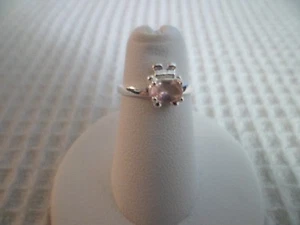 Anillo de criatura de piedra sintética rosa claro plata esterlina con caja de regalo/bolsa nuevo regalo - Imagen 1 de 4