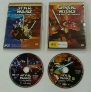 Star Wars CLONE WARS ANIMATED dvd VOLUME 1 and 2 original RARE complete REGION 4 - Bild 1 von 1