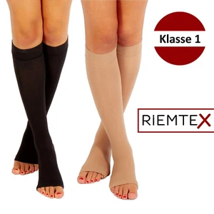 RIEMTEX Kompressionsstrümpfe Klasse 1 Stützstrümpfe Kniestrümpfe Reisestrümpfe - Bild 1 von 9