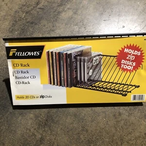 CD Wire Rack-20 Capacity Black Wire-horizontalstorage - Picture 1 of 4