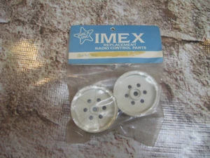 VINTAGE RC IMEX TAMIYA BUGGY WHITE FRONT WHEELS 7010 - Picture 1 of 1