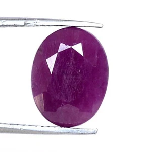 Zertifizierter natürlicher Rubin ovaler Schnitt 10x8 mm 3,11 Kt unbehandelter loser Edelstein - Bild 1 von 6