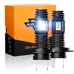 AUXBEAM H7 LED Headlight bulb 60W 6000K 6400LM Replacement Bulbs Super Bright - Picture 1 of 11