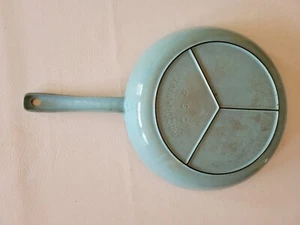 Prizer-Ware Enameled Cast Iron / 11" Pan / Teal / Excellent Vintage Cond. / CS4 - Picture 1 of 3