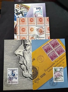 SWEDEN 1986 MAXI CARD STAMP ON STAMP FDI STAMPS ON STAMPS -S16867-2 - Picture 1 of 1