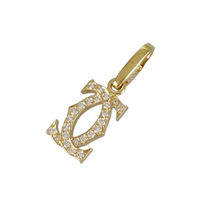 CARTIER 2C Yellow gold diamond Pendant top - Picture 1 of 12