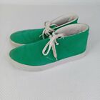 Keep Shaheen Green White Sneakers Hi Tops Canvas Size 8.5 Mens 
