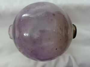 Vintage Round Amethyst Glass Lightning Rod Ball