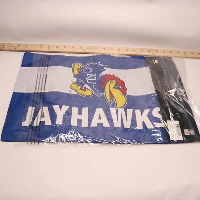 Bandera de jardín Evergreen Kansas Jayhawks apliques de 2 lados logotipo 12,5" x 18" Foto 1 de 4