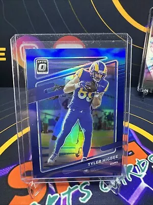 2021 Donruss Optic Tyler Higbee Blue /179 Rams #184 - Image 1 of 2