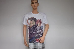 TS78 Anime T-Shirt Fairy Tail Natsu & Lucy Manga Cosplay Style Gr.XL - Picture 1 of 2
