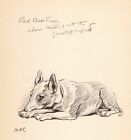 Vintage Lucy Dawson Bull Terrier Print Wall Art Decor 1940s Bull Terrier 4591